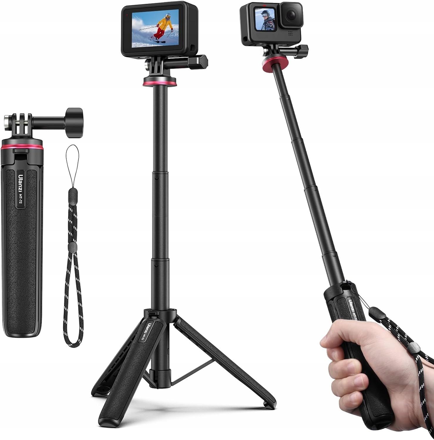 Stativ Monopod Tripod Ulanzi MT-72 pro GoPro Hero 13 12 11 10 9 8 7 6 5 Max