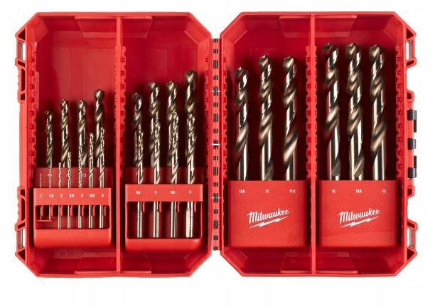 Milwaukee Wiertła Kobaltowe Do Metalu Hss-g Co Komplet 25 sztuk 1-13mm