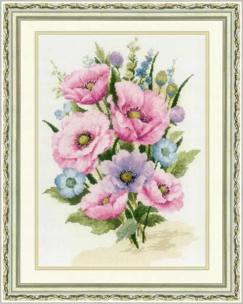 Křížková výšivka počítaná sada (kanva, mulina)