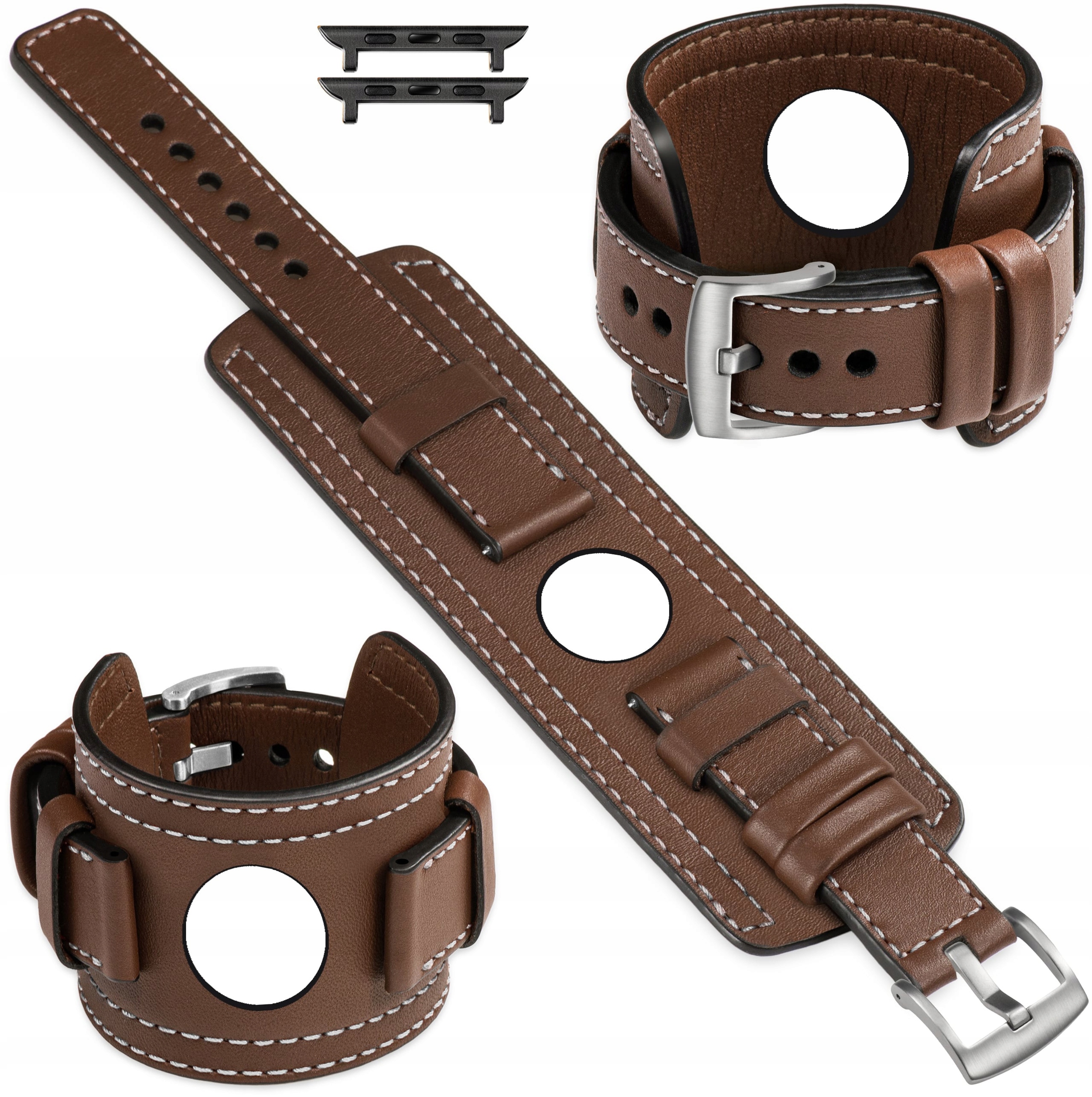 Pásik 20 mm pre Apple Watch 10 9 8 7 6 5 Se 42-40 mm Kožený, široký Movear