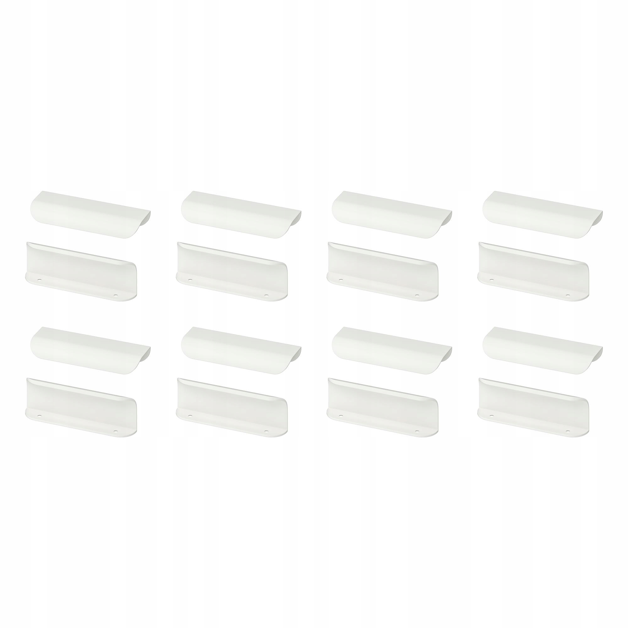 8 ks Držák Billsbro bílý 120 mm, minimalistický design