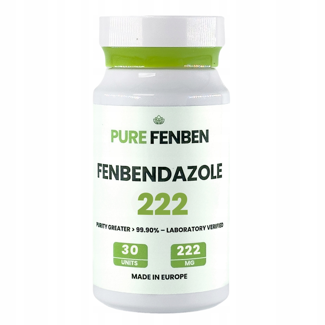 Fenbendazol 222mg, Czystość > 99,90%, 30 kapsułek, Czysty Fenben