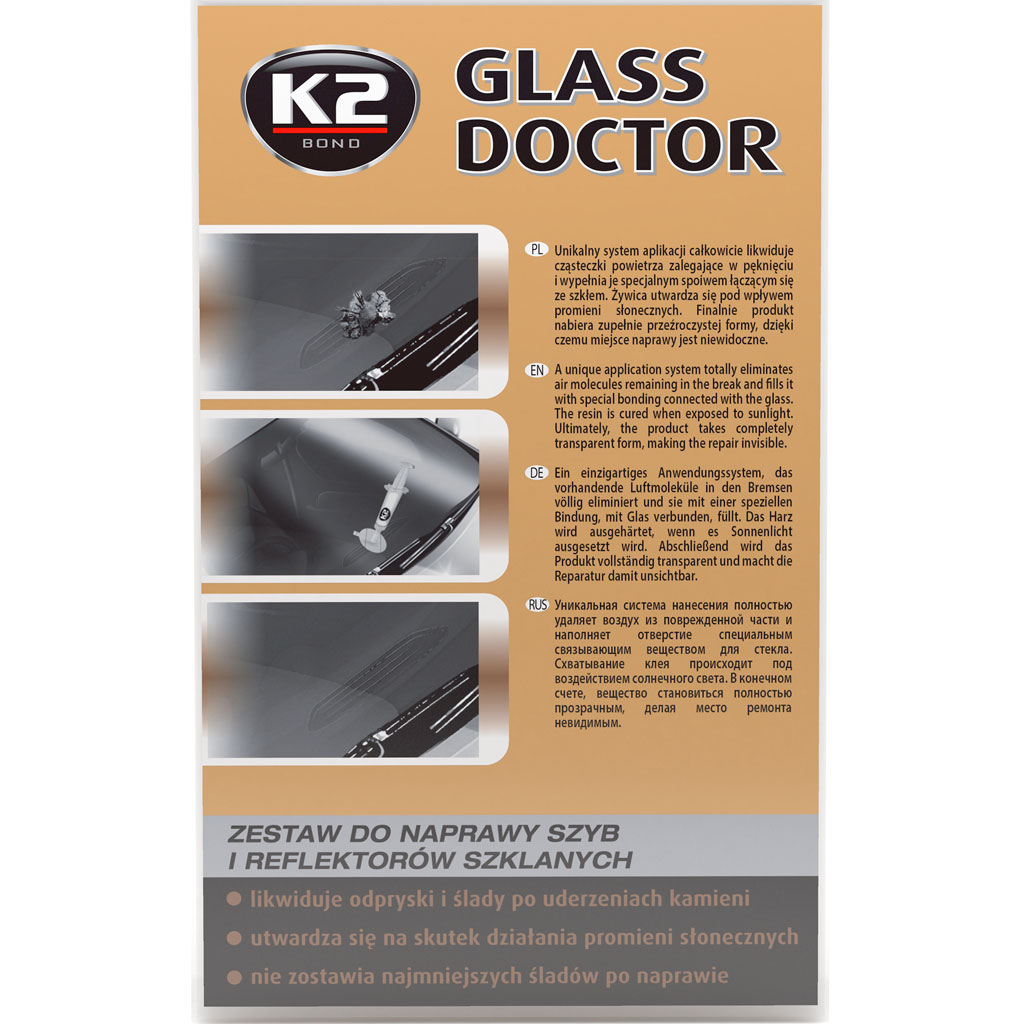 

K2 Glass Doctor naprawa szyb i reflektorów Zestaw