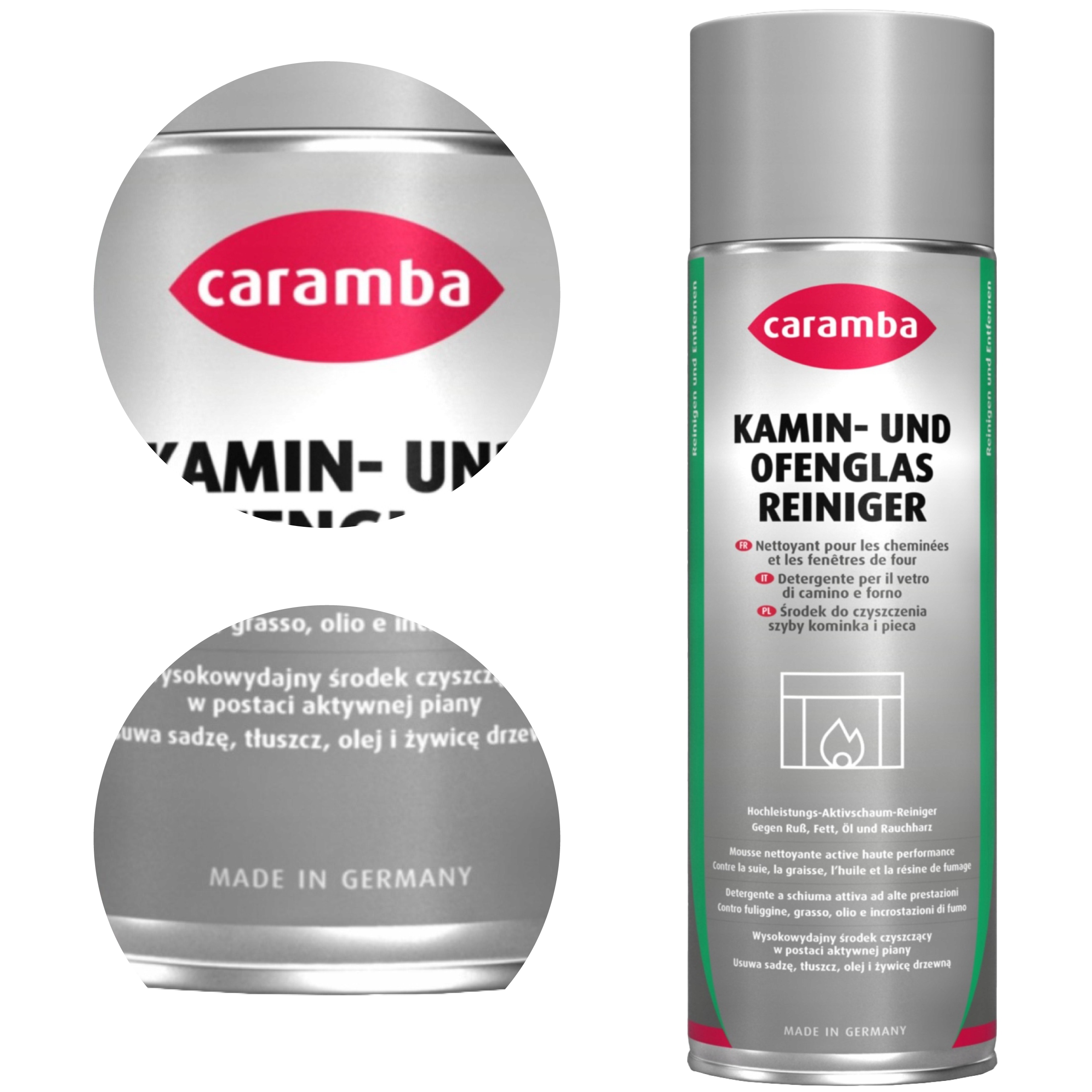 

Pianka spray do czyszczenia szyb kominkowych 0,5l