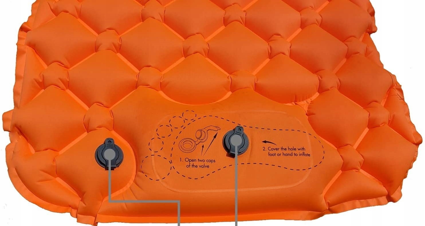 MATA MATERAC TREKKINGOWY Samopompujący POMPKA +KOC Długość 198 cm