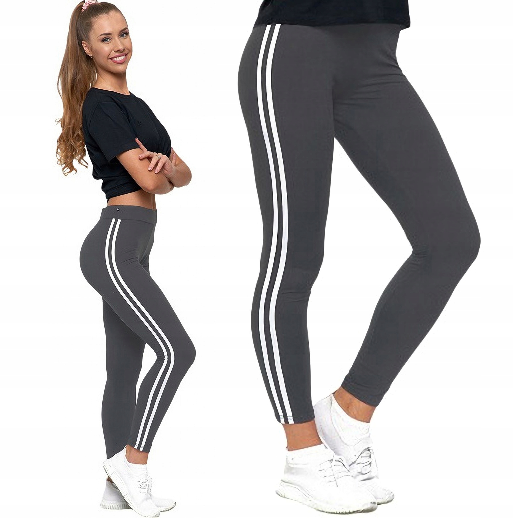 

Legginsy z lampasami Getry kryjące Moraj L/XL