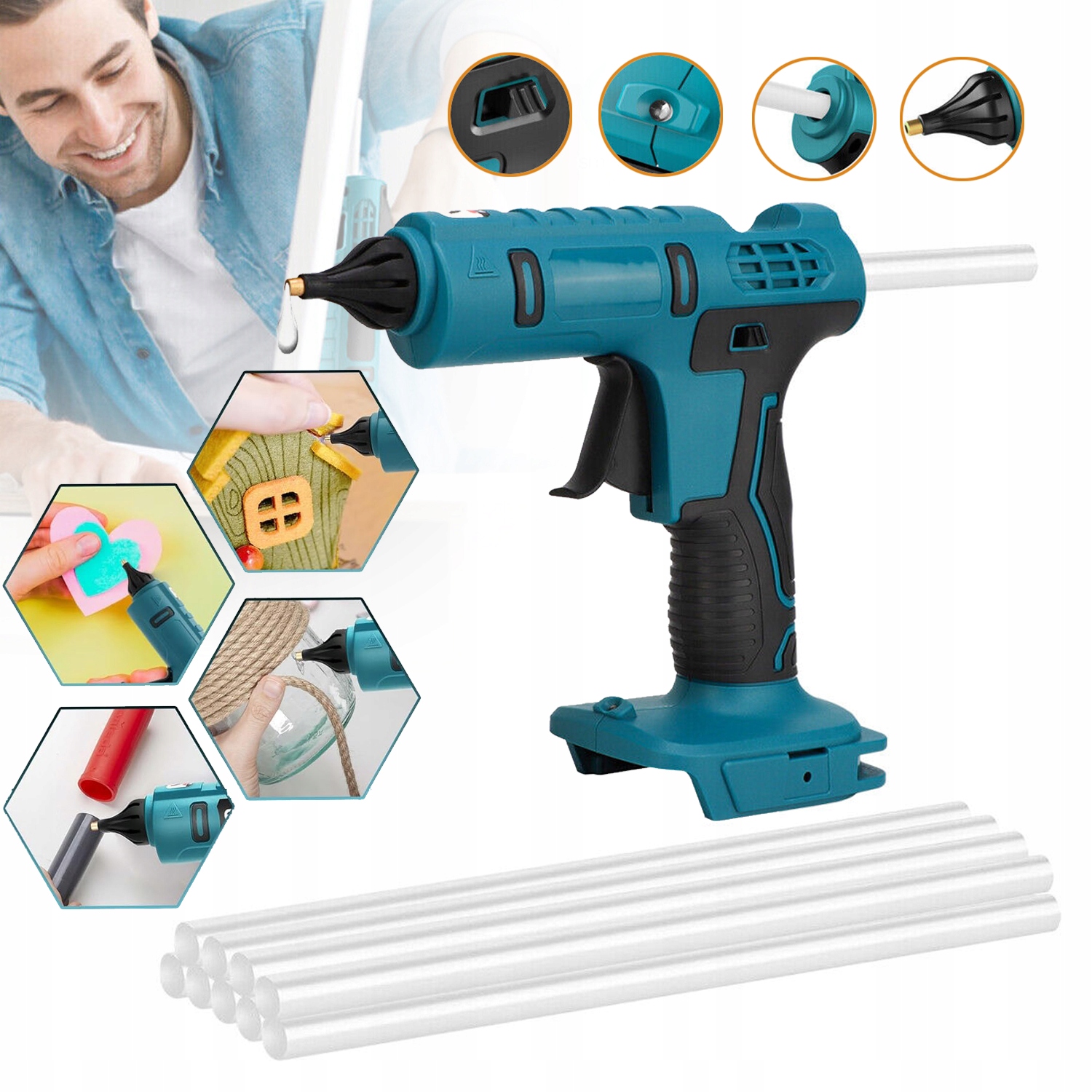 PISTOLET DO KLEJENIA NA GORĄCO, PISTOLET DO KLEJENIA, SZYBKIE NAGRZEWANIE