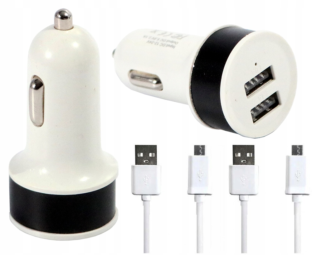 ŁADOWARKA SAMOCHODOWA do zapalniczki + 2x kabel
