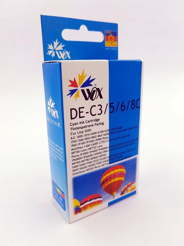 Tusz Wox Cyan Canon BCI3EC BCI6EC zamiennik 4480A002