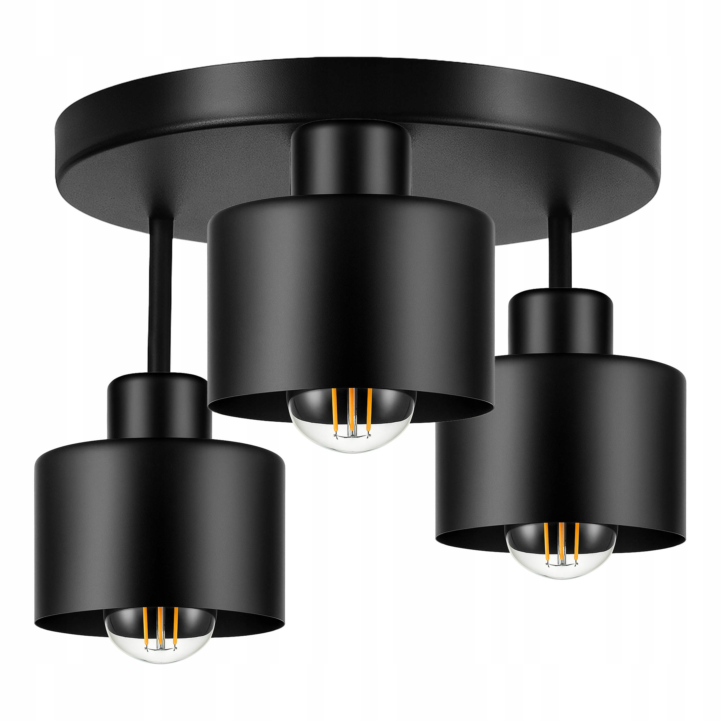 LAMPA sufitowa wisząca LED ŻYRANDOL PLAFON loft nowoczesna E27 czarna