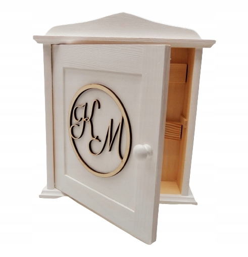 INICJAŁY Szafka na KLUCZE, SKRZYNKA DREWNIANA Marka inna
