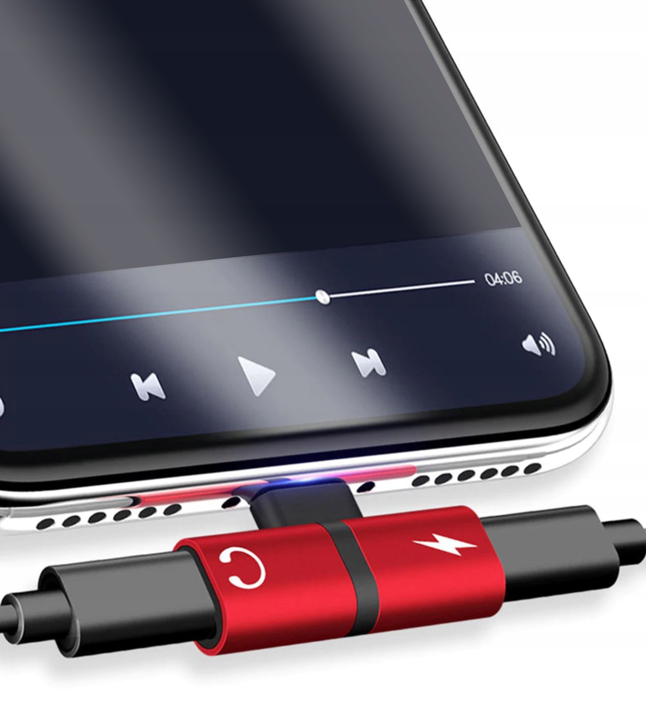 ADAPTER IPHONE ROZDZIELACZ LIGHTNING PRZEJŚCIÓWKA EAN (GTIN) 5903726617376