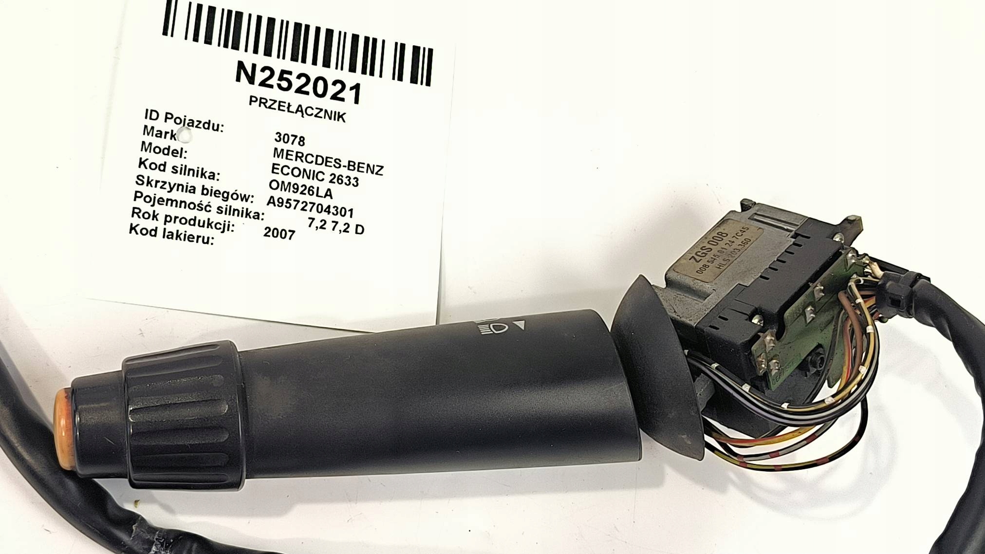 switch MANETKA 0085450124 Mercedes-BENZ ECONIC 2633