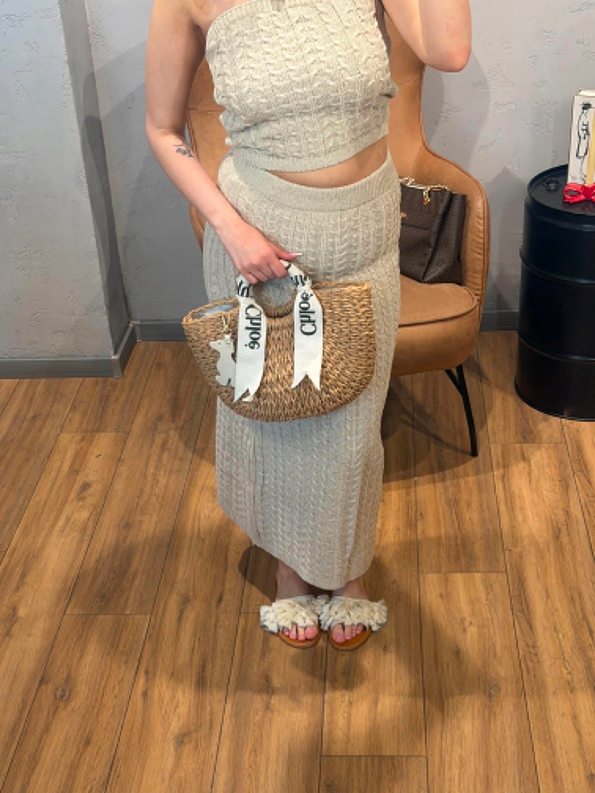 Lady Drama Žakárová Sukně Maxi Cop Béžová 2 (M/L)