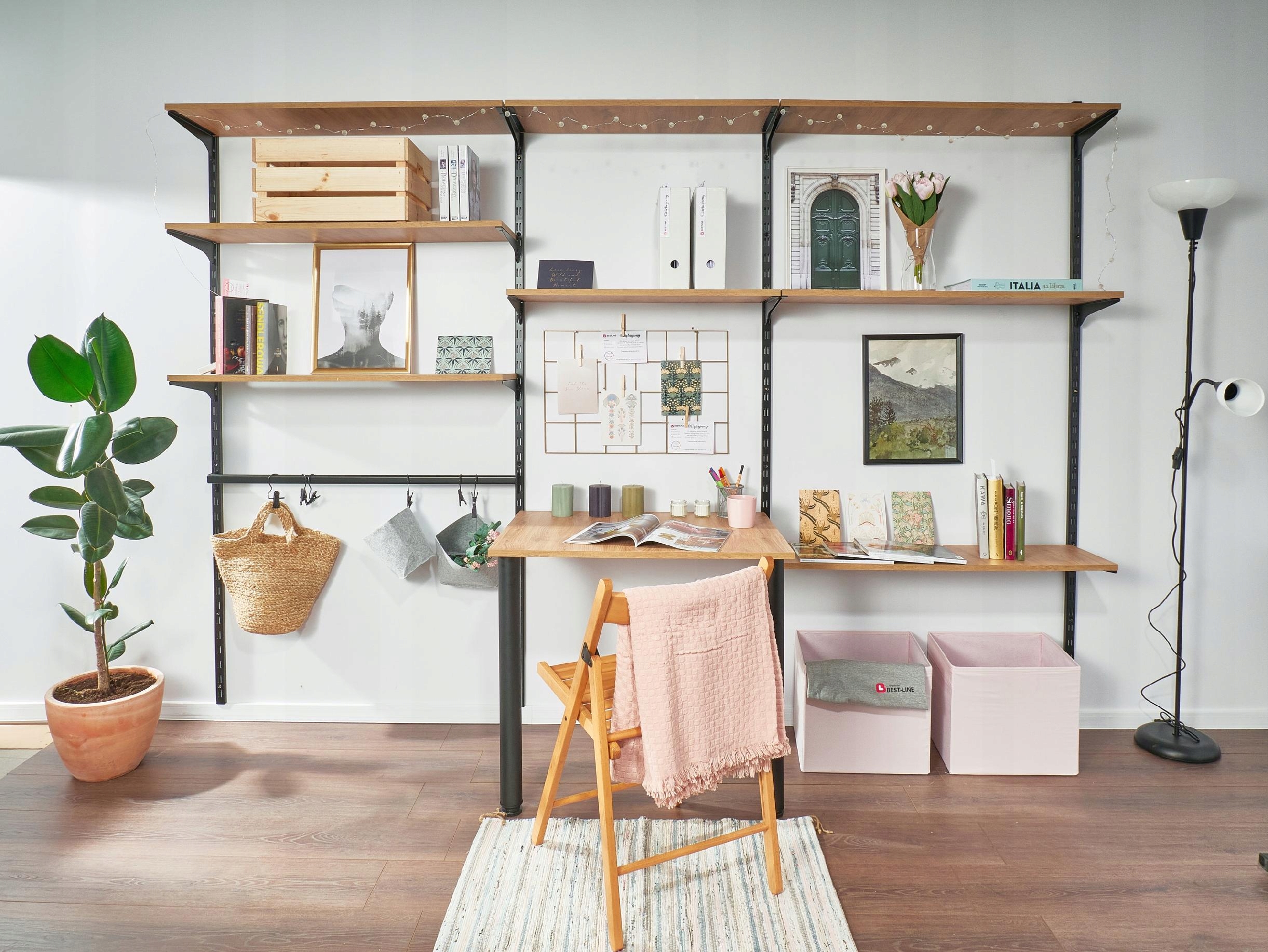 GARDEROBA DWUMODUŁOWA 6 PÓŁKOWA Best-line 200x240 CHROM Kod producenta G2007-6P