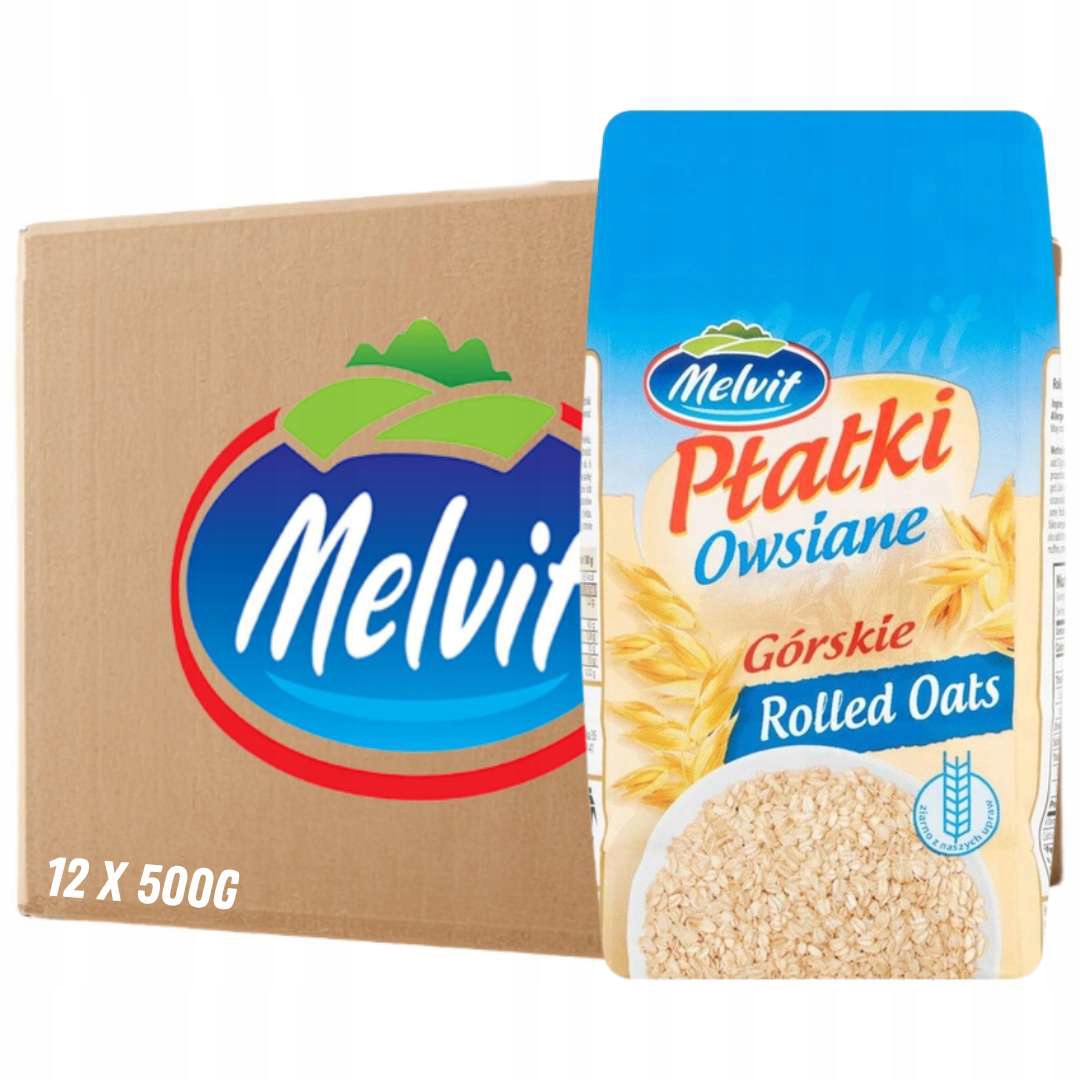 Melvit Ovesné vločky Mountain 500 g x 12 kusů
