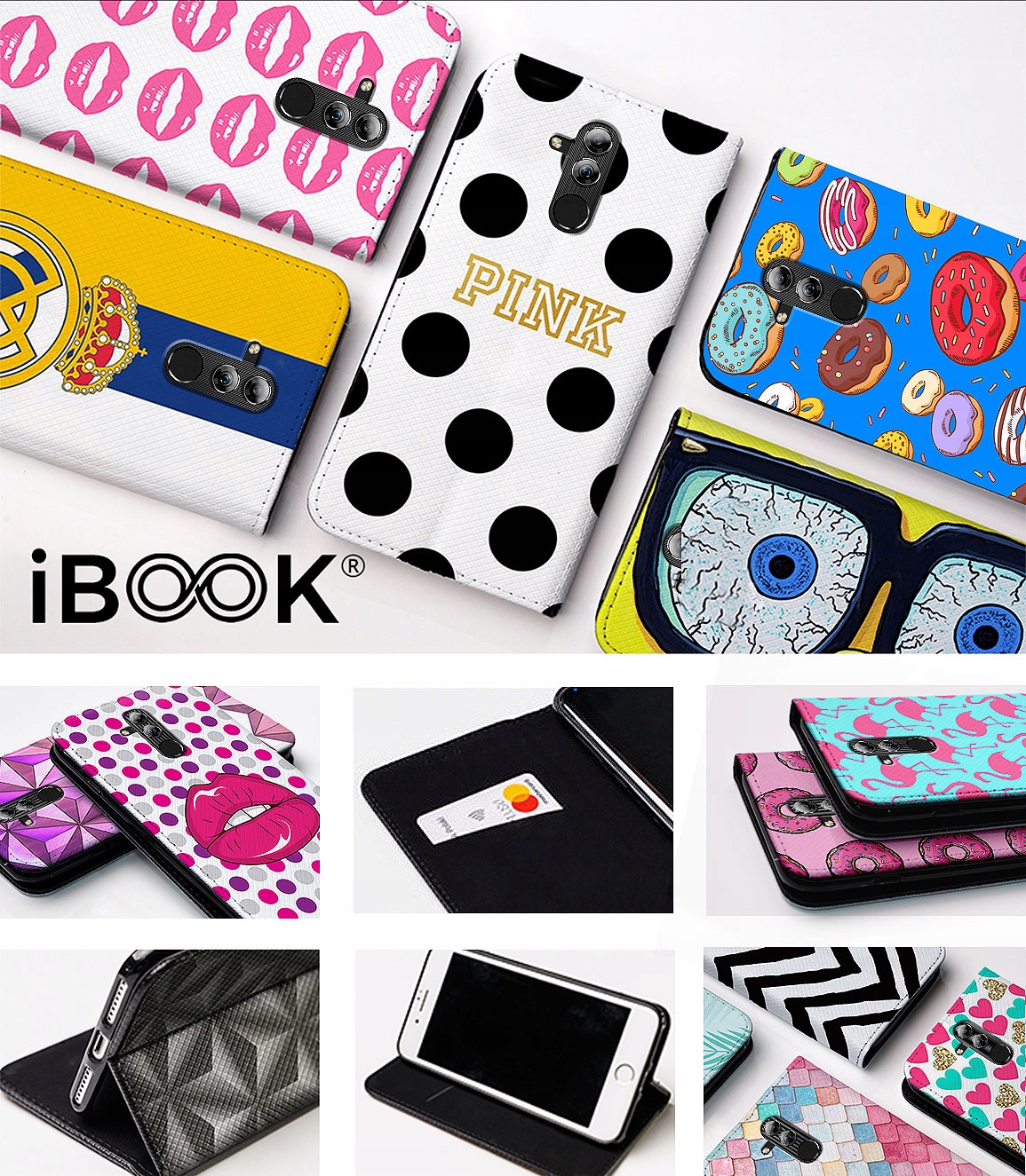 ETUI DO HUAWEI MATE 20 LITE WZORY + SZKŁO 4SZT Dedykowany model Mate 20 Lite