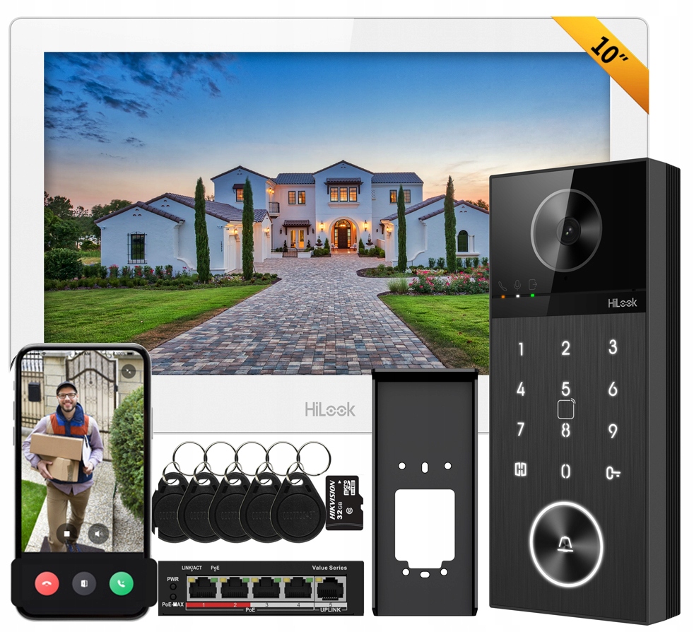 Videovrátnik WiFi Ip-vis-pro-k-w Hilook Čítačka Šifrovač Kľúčenky Aplikácia