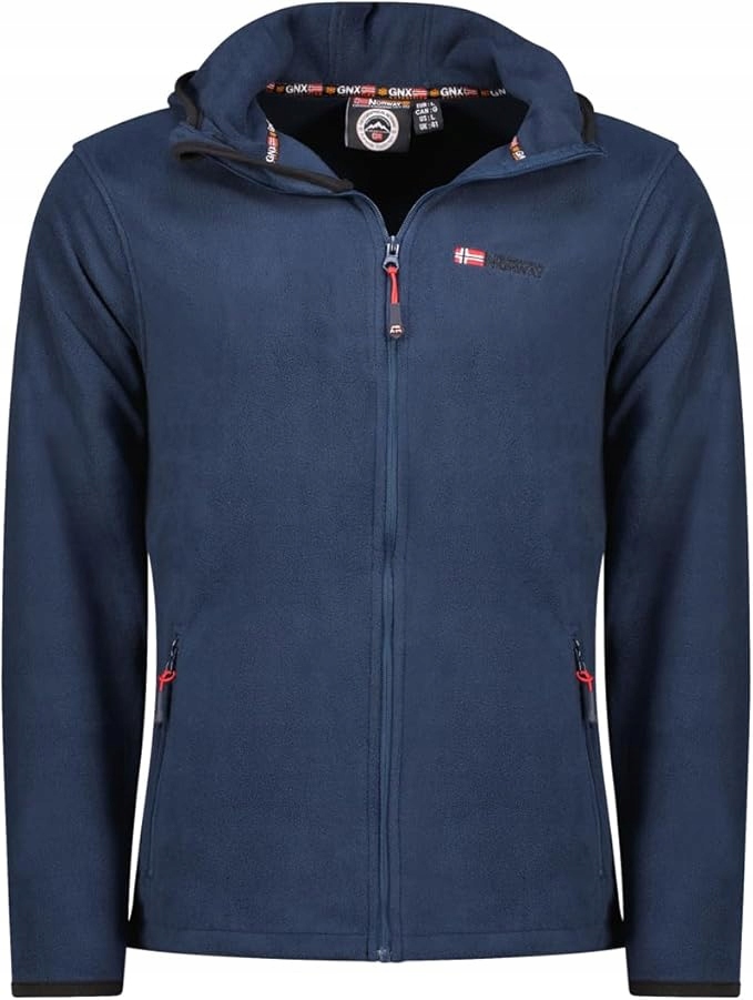 Geographical Norway Fleecová Mikina Tmavě Modrý Pánský Teplý XL 6EA