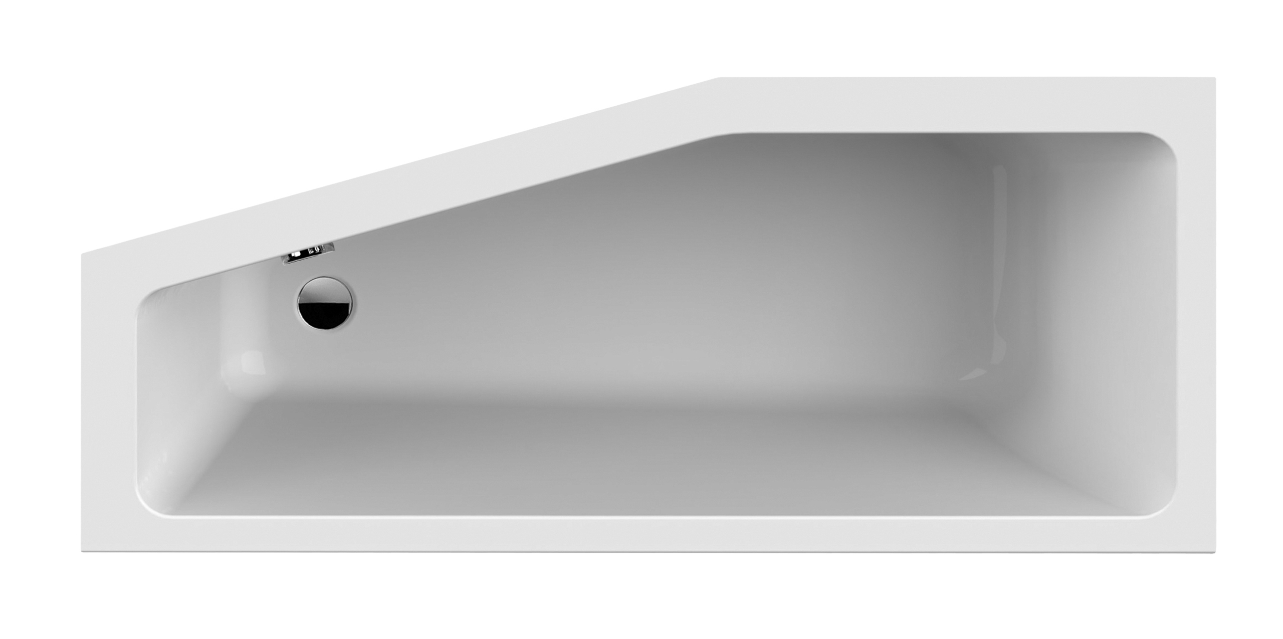 Rohová Nástěnná Bílá Vana 70x160 cm Polsko