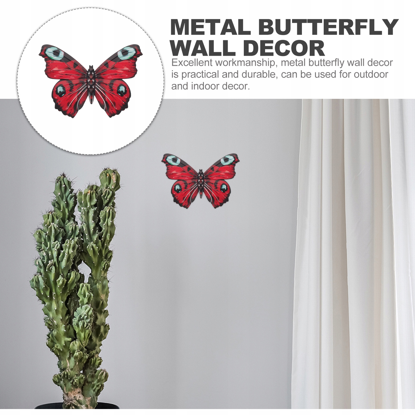 MOTYL OZDOBA ŚCIENNA 3D ZAWIESZKI METALOWE Kod producenta 16622614