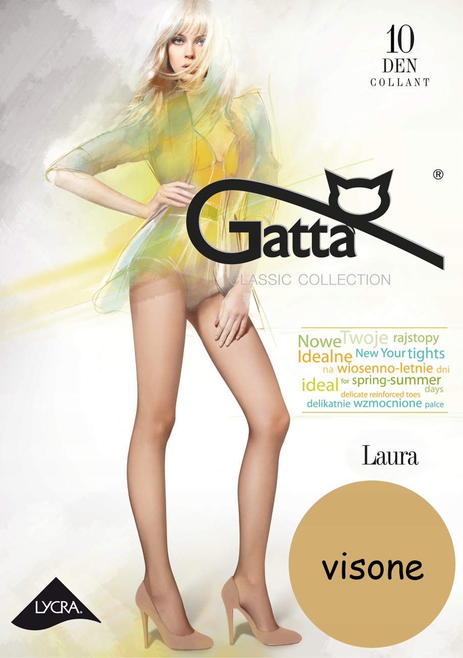 

Gatta rajstopy Laura lycra 10 den Visone 5 XL