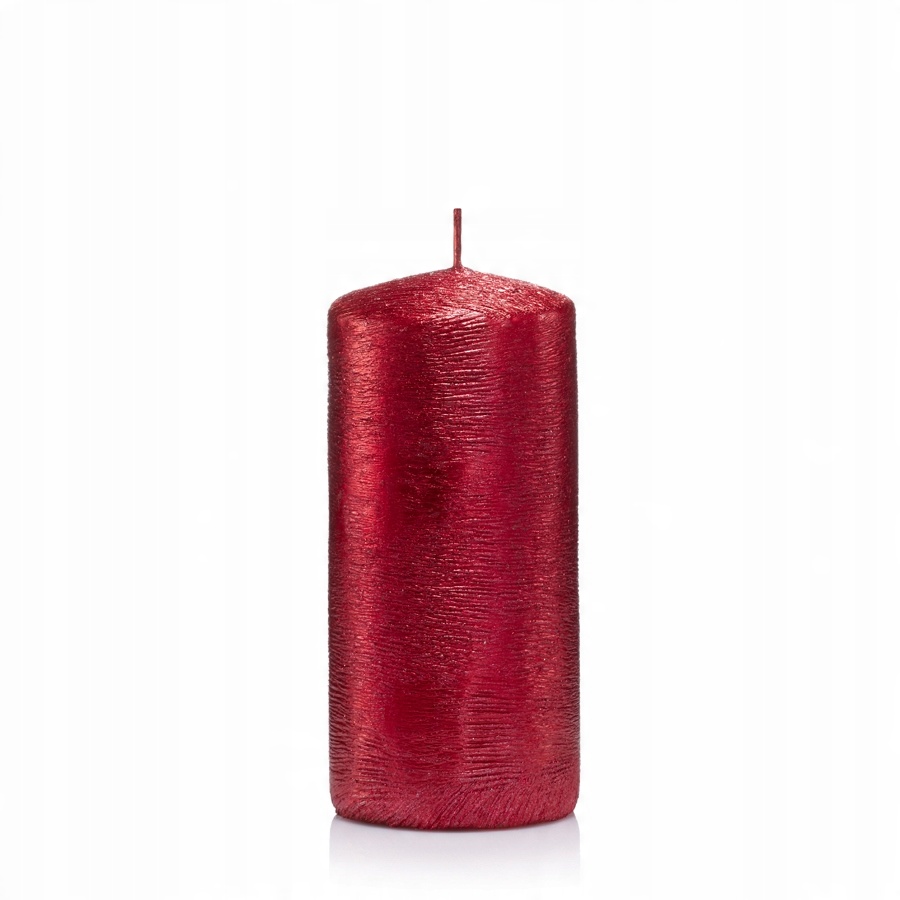 

Świeca walec Kokon 12 cm kolor Czerwony