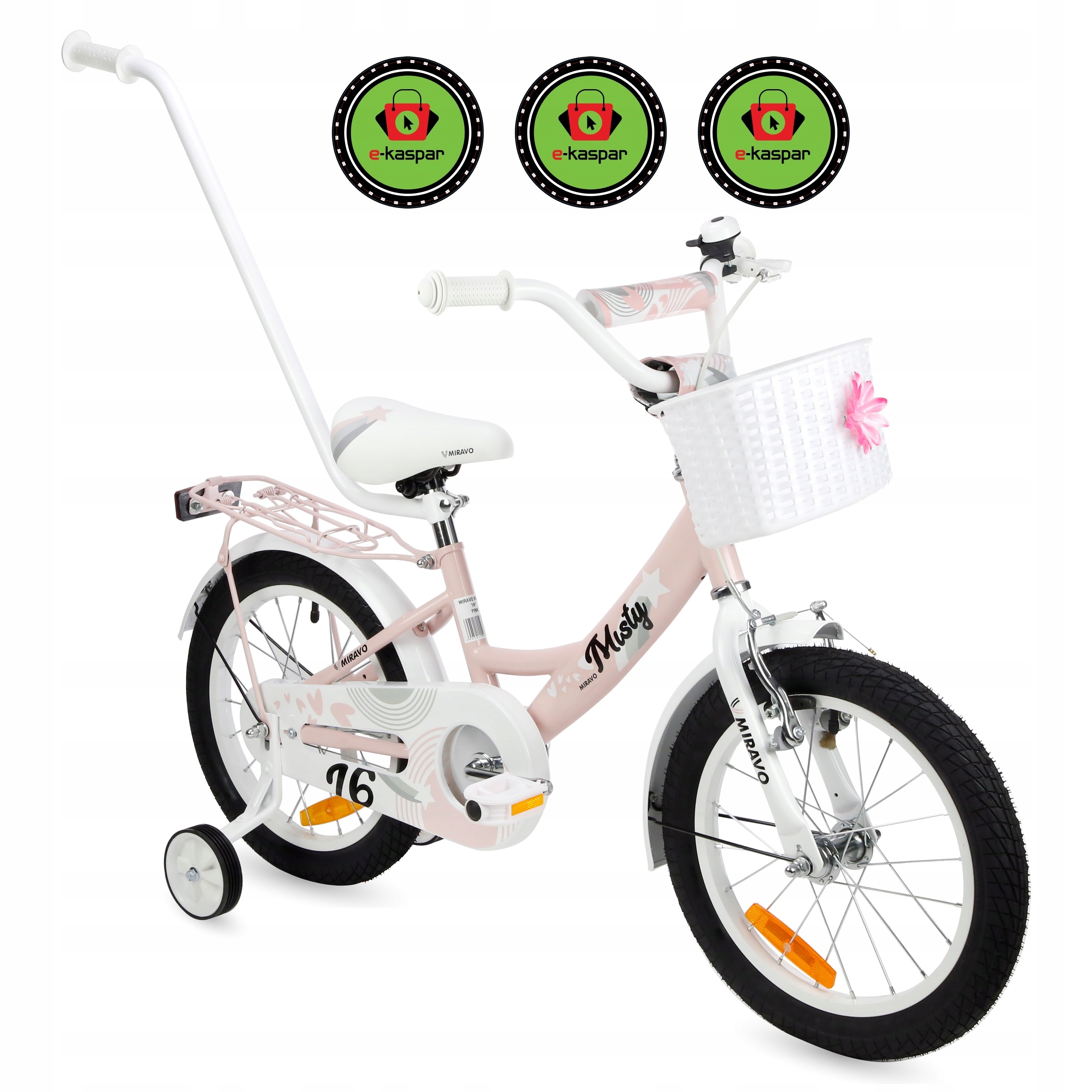 Rowerek Dziecięcy 16 Cali Rower Dla Dziewczynki Koszyk I Prowadnik
