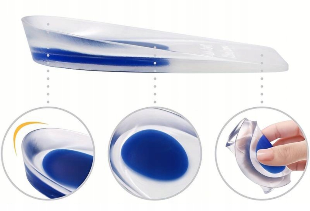 SILIKONOWE PODPIĘTKI ŻELOWE WKŁADKI DO BUTÓW NA OSTROGI PIĘTOWE WKLEJANE Model pod001