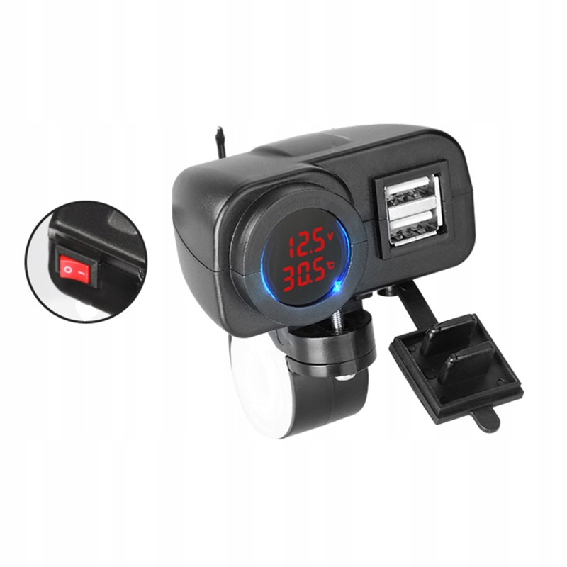 С термометром для 12V / 24V мотоцикл ATV лодка морской