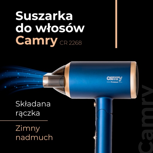 Suszarka CR 2268 1800W ION + Dyfuzor Składana Rączka