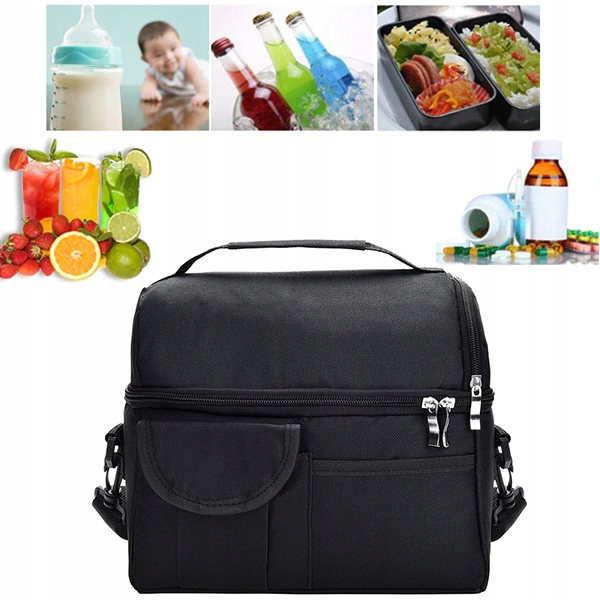 TORBA TERMICZNA IZOLACYJNA WODOODPORNA KUFEREK PASEK LUNCH BOX CZARNA 8 L Kod producenta 5903816704740