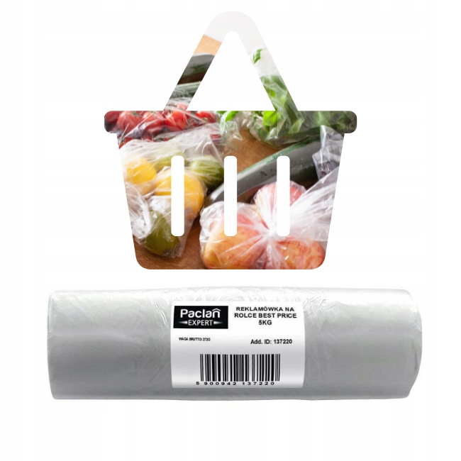 

Reklamówki jednorazowe zrywki Paclan na rolce 120