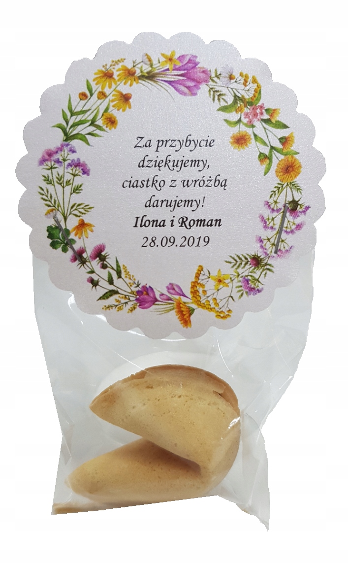 

upominek na ślub wesele dla GOŚCi ciastko z wróżbą