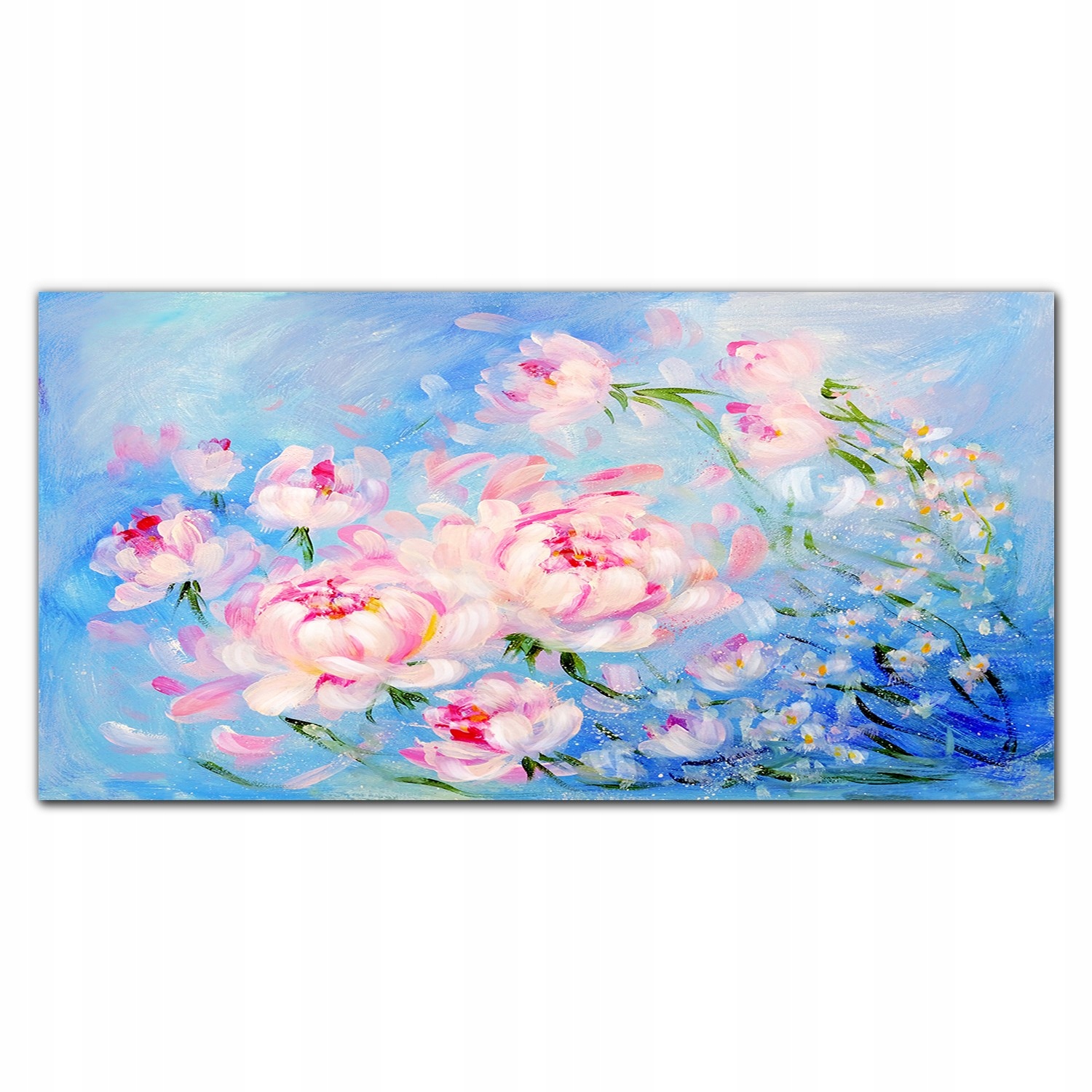 

Fotoobraz akryl z nadrukiem 120x60 Malowane kwiaty