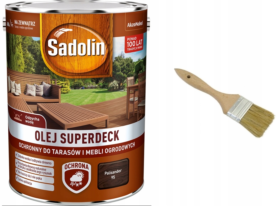 

Olej Sadolin Superdeck palisander [75], 5l +pędzel