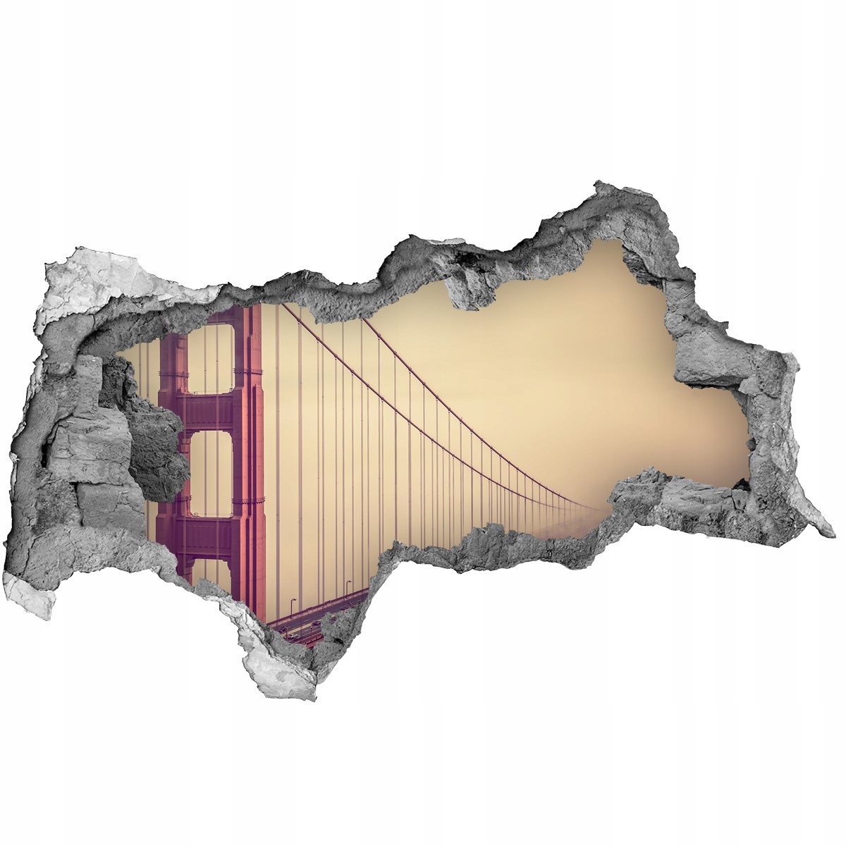 

Fototapeta dziura na ścianę 3d Most San Francisco