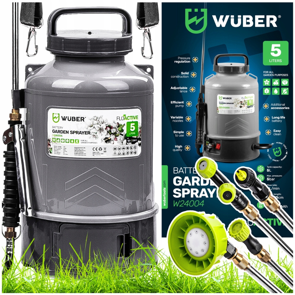 Akumulátorový Tlakový elektrický zahradní postřikovač 5 l Set
