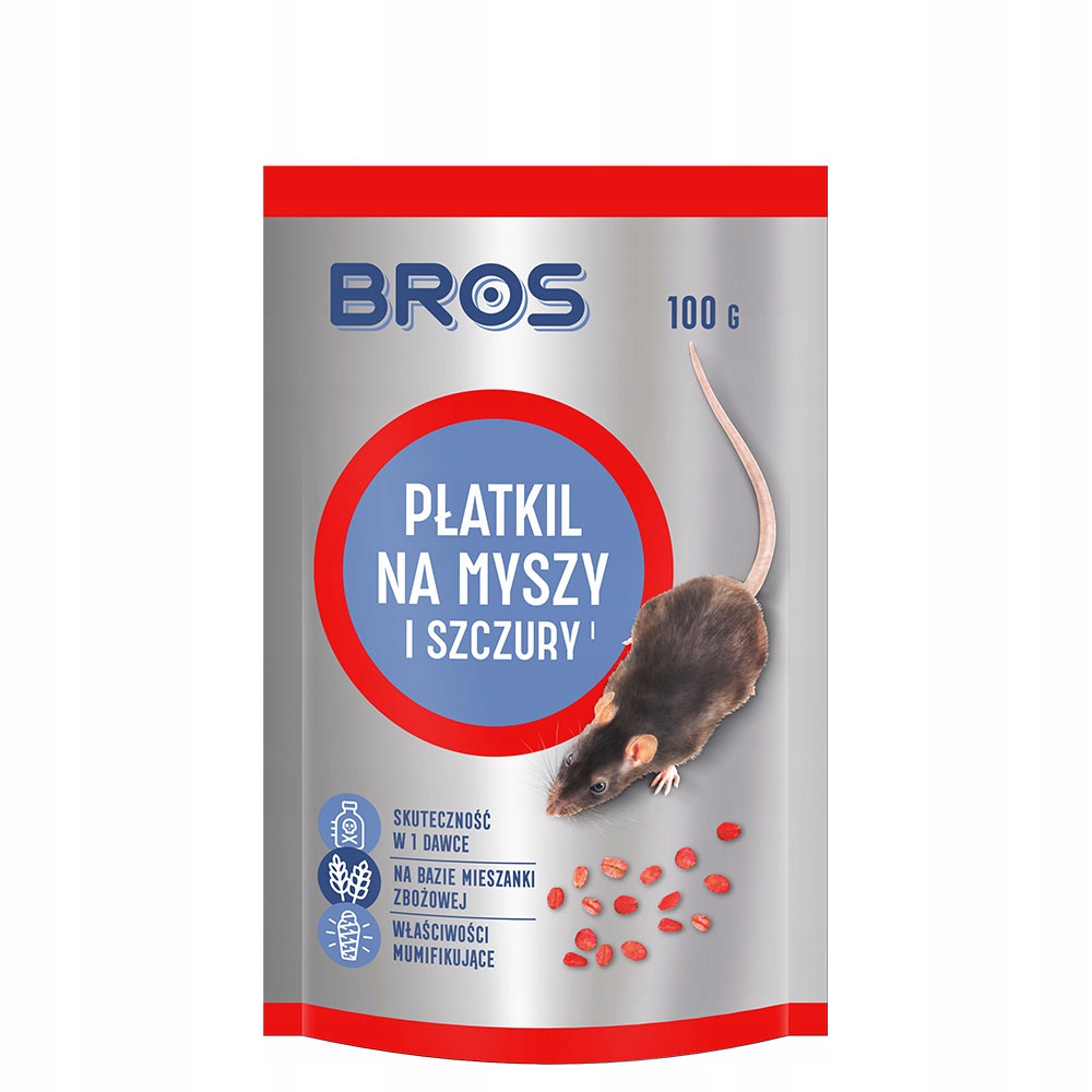 

Ziarno na myszy i szczury trutka Bros 100g 50% Dee