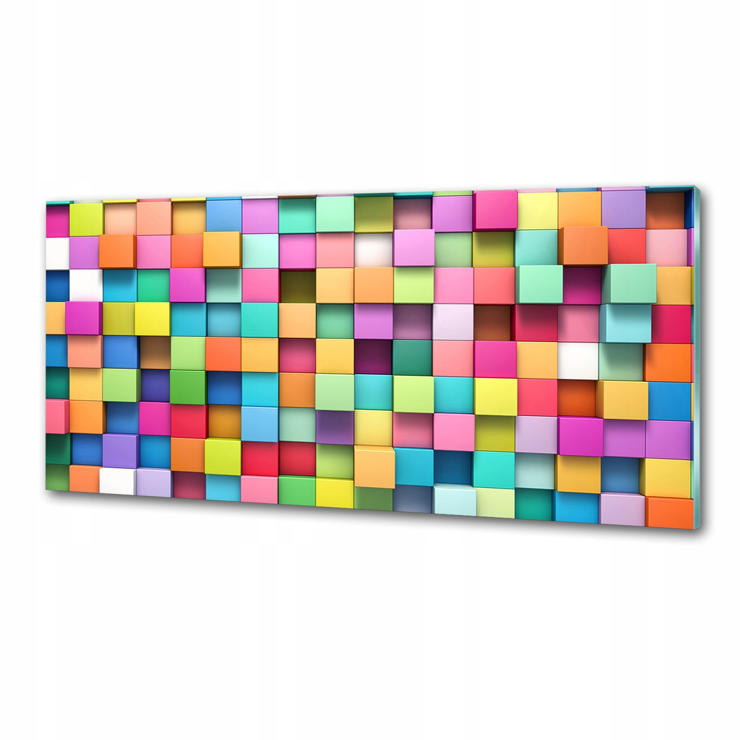 Panel do kuchyne Farebné štvorce 125 x 50 cm Lepidlo