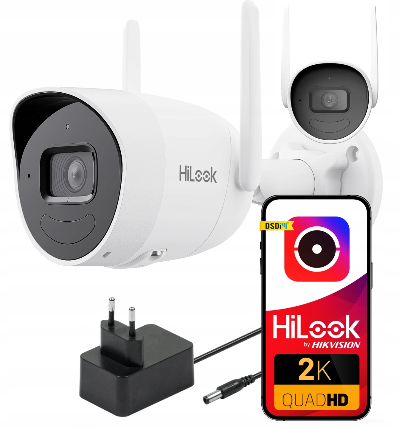 4MPx WiFi kamera Hikvision HiLook IPC-B140HA-D/W(W) Mikrofon Reproduktor IR30m