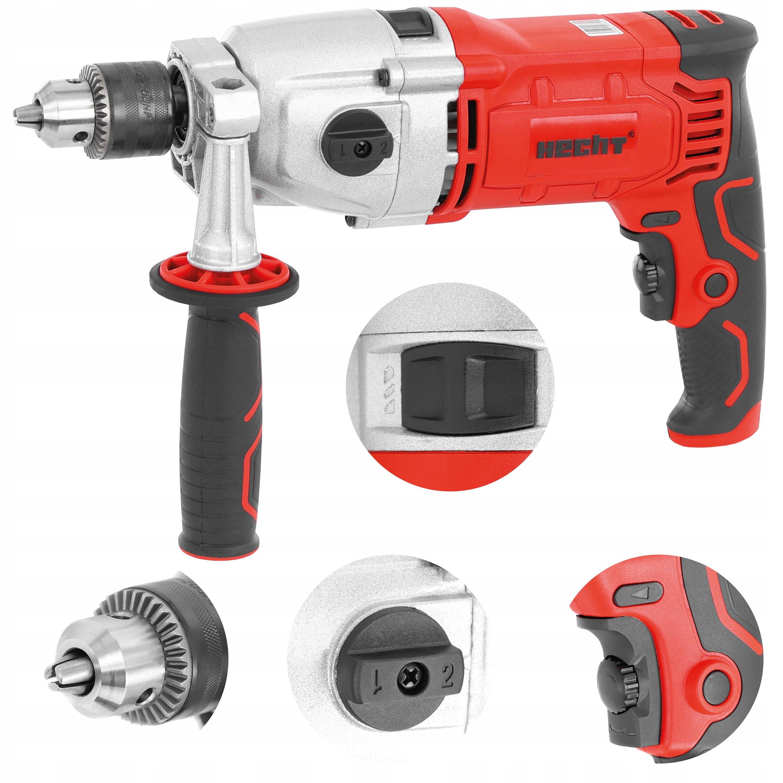 Wiertarka Udarowa Hecht 1077 1200W 2 Biegi 13MM Metalowa Obudowa