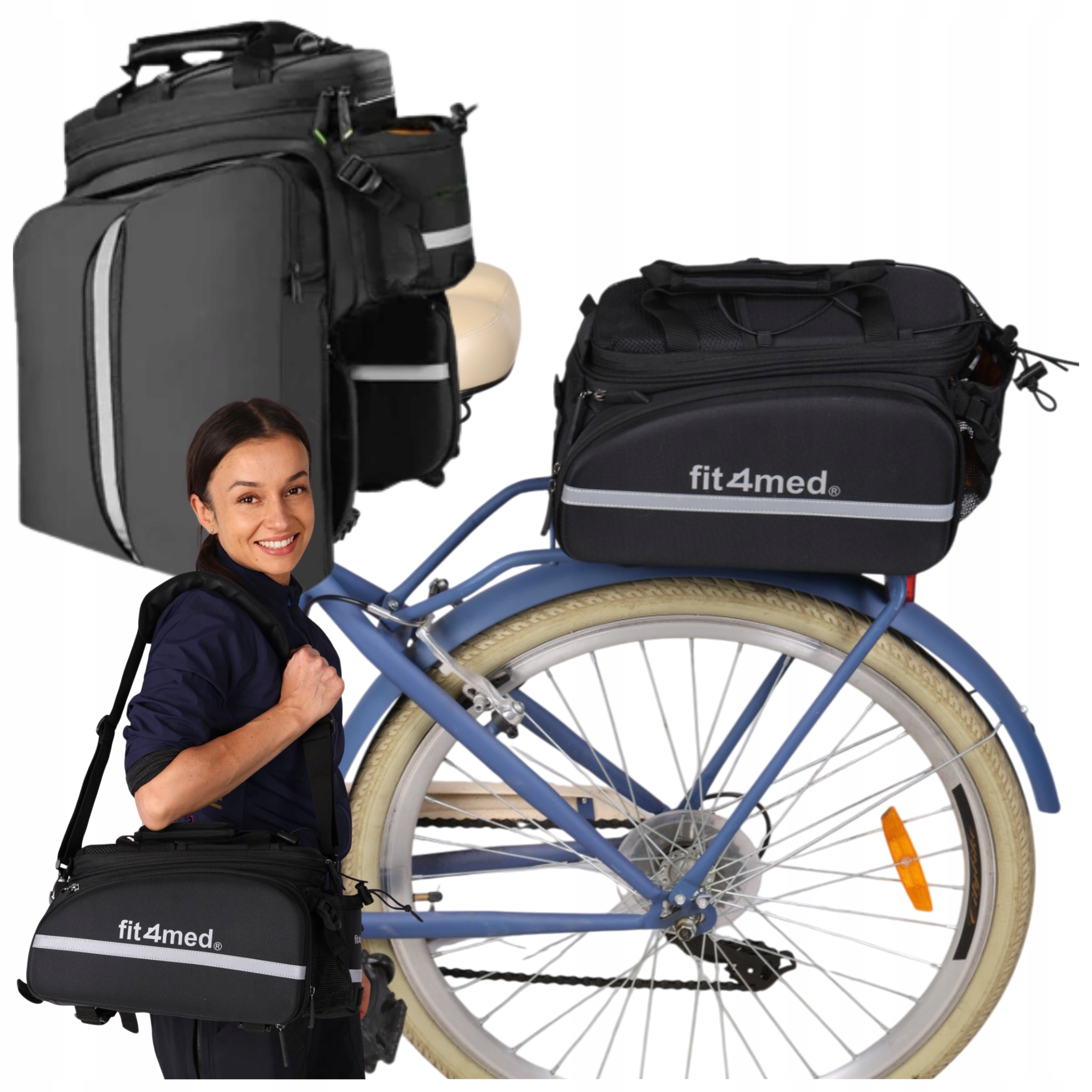 Sawa Cyklistická Taška Na Zadní Nosič S Kapsami, Voděodolná, Rozkládací, 35 L