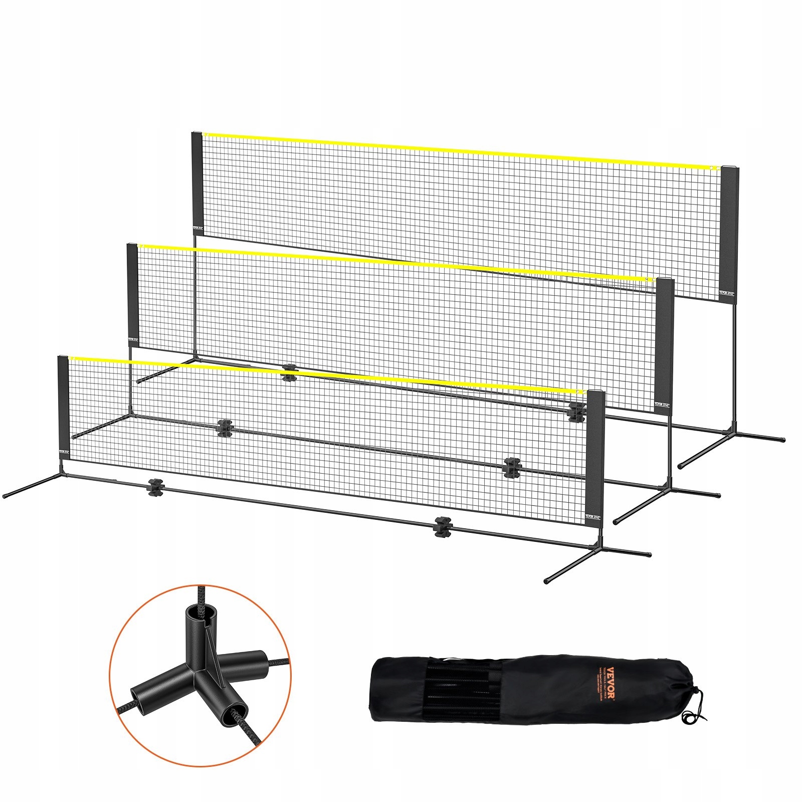 Síť na badminton a volejbal 420 x 155 x 103 cm