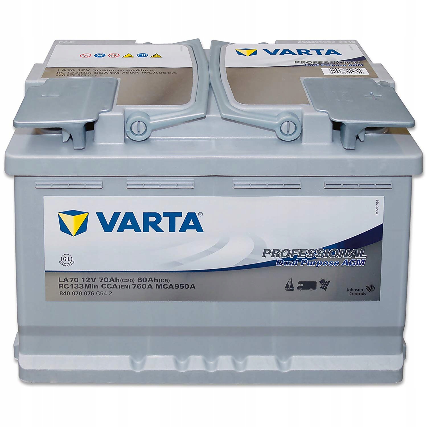 VARTA PROFESSIONAL AGM LA70 70Ah 760A JACHT,KAMPER