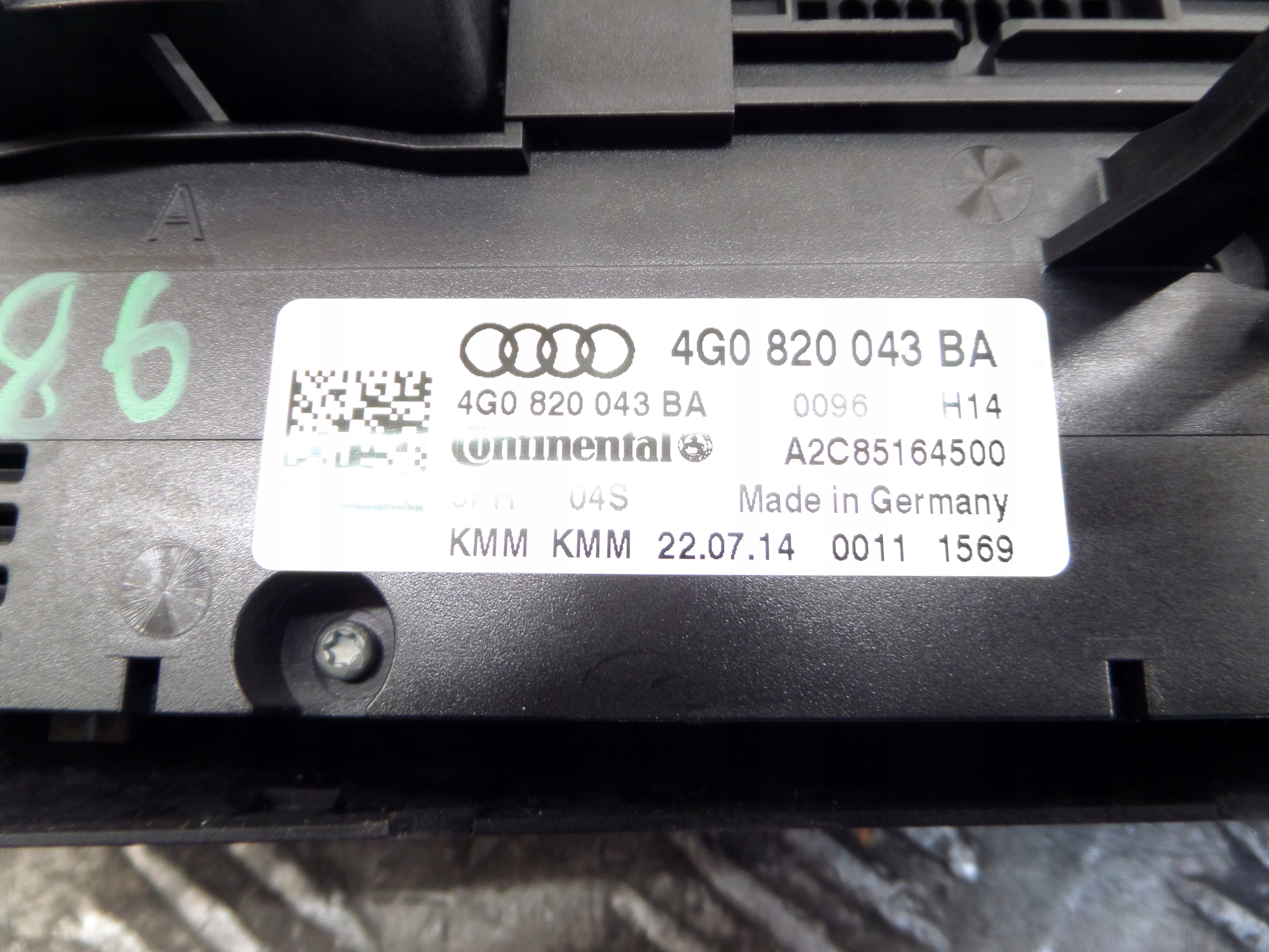 AUDI A6 C7 Unite commande clima 4G0820043BA