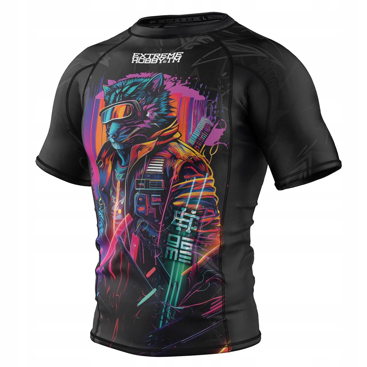 Rashguard Extreme Hobby męski Koszulka Sportowa Cyber Animals M Tiger