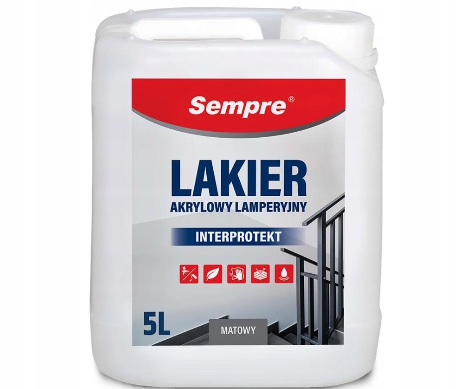Sempre Lakier Akrylowy Lamperyjny Mat 5 L