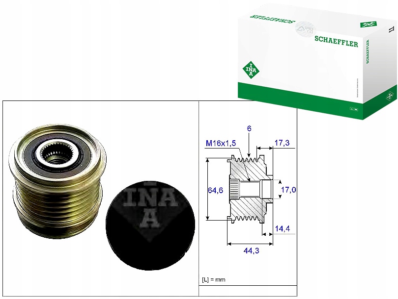 Pásové Kolo Alternátoru Vw 2,8 3,2FSI A4 A6 05-IN Asistent Kolize #34