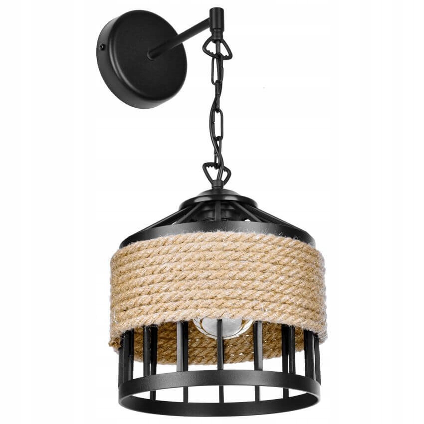 Koloseum 1 Nástěnná lampa Rustikální, černá, 1xE27